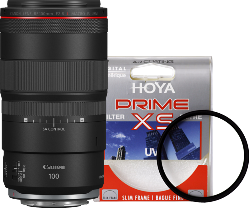 Canon RF 100mm f/2.8L Macro IS USM + Hoya UV Filter