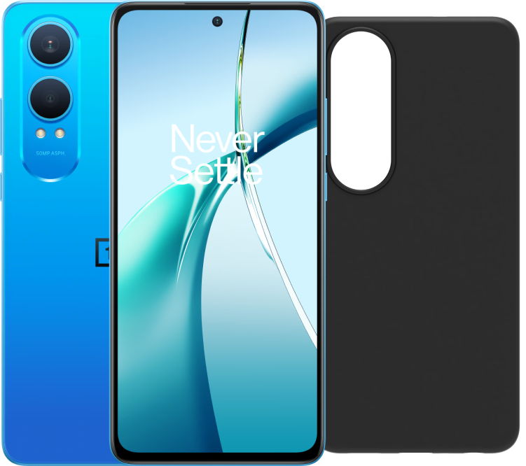 OnePlus Nord CE 4 Lite 256GB Blauw 5G + BlueBuilt Back Cover Zwart