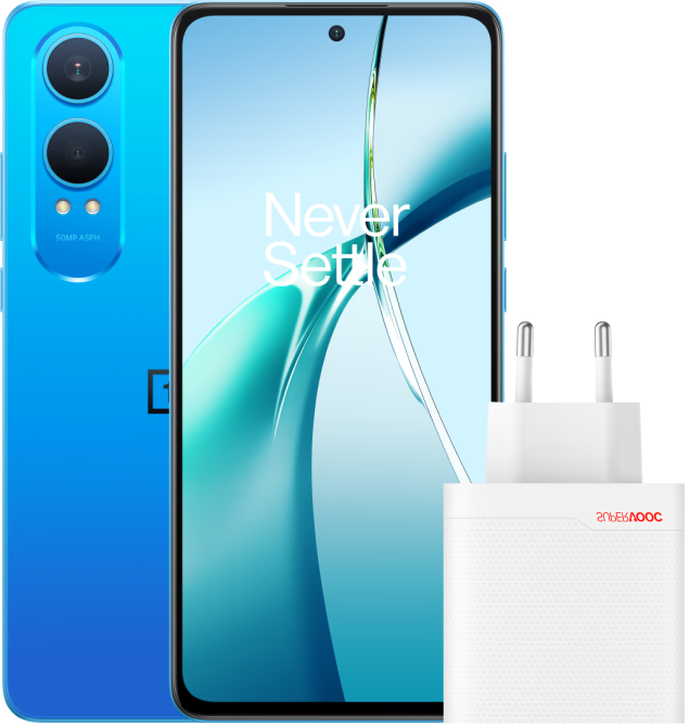 OnePlus Nord CE 4 Lite 256GB Blauw 5G +  Oplader 80W met 2 Poorten + Usb C kabel