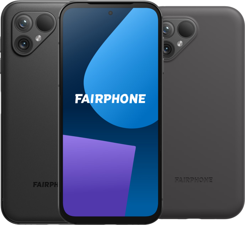 Fairphone 5 256GB Zwart 5G +  Protective Back Cover Zwart