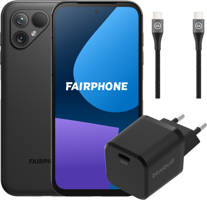 Fairphone 5 256GB Zwart 5G + Oplaadpakket