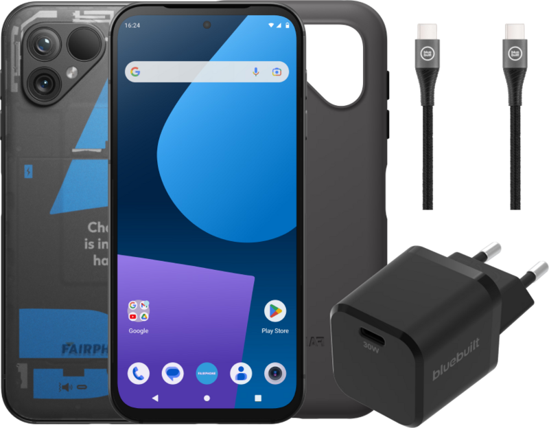 Fairphone 5 256GB Transparant 5G + Accessoirepakket