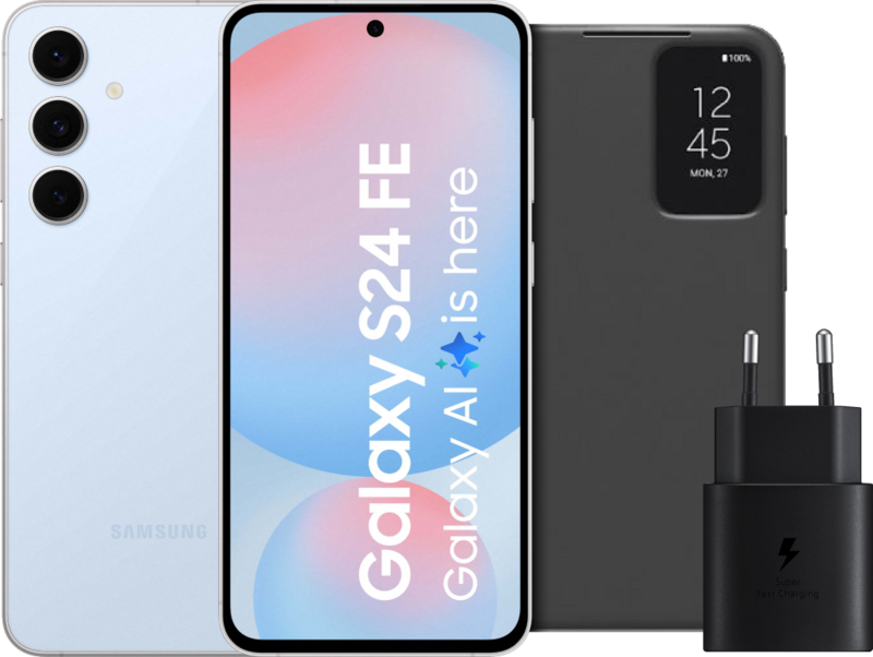 Samsung Galaxy S24 FE 256GB Blauw 5G + Accessoirepakket