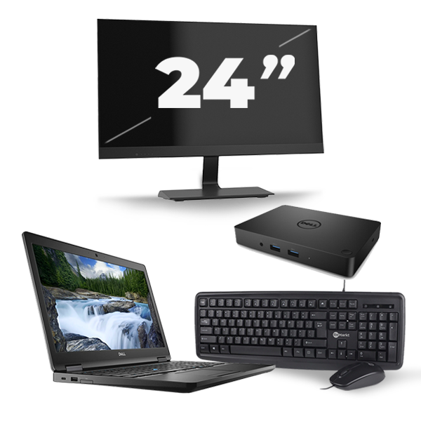 Dell Latitude 5590 - Intel Core i5-8e Generatie - 15 inch - 16GB RAM - 512GB SSD - Windows 11 + 1x 24 inch Monitor