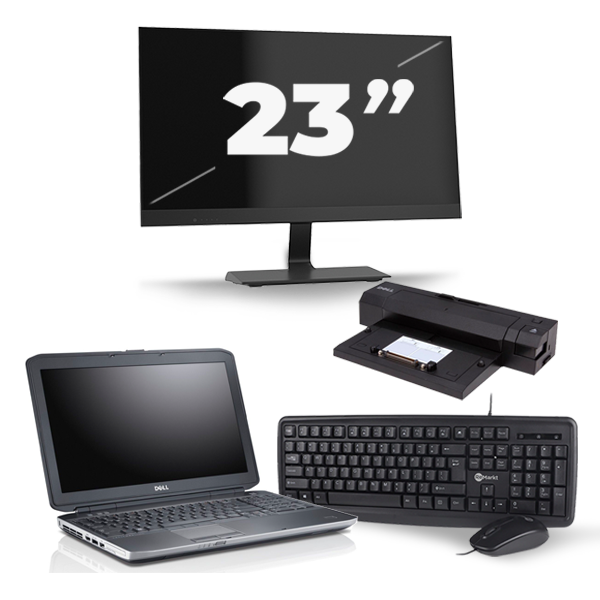 Dell Latitude E5530 - Intel Core i3-3e Generatie - 15 inch - 8GB RAM - 256GB SSD - Windows 10 + 1x 23 inch Monitor