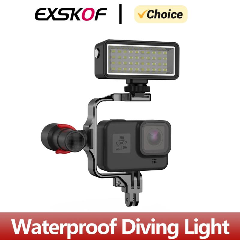 World Auto Parts Duiklamp, waterdichte LED-nachtlamp voor GoPro Hero 12, 11, 10, 9, 8, Insta360 X2, X3, DJI Osmo Action Camera, accessoires