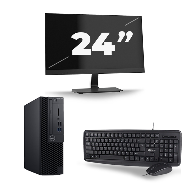 Dell Optiplex 3060 SFF - Intel Core i5-8e Generatie - 16GB RAM - 512GB SSD - Windows 11 + 1x 24 inch Monitor