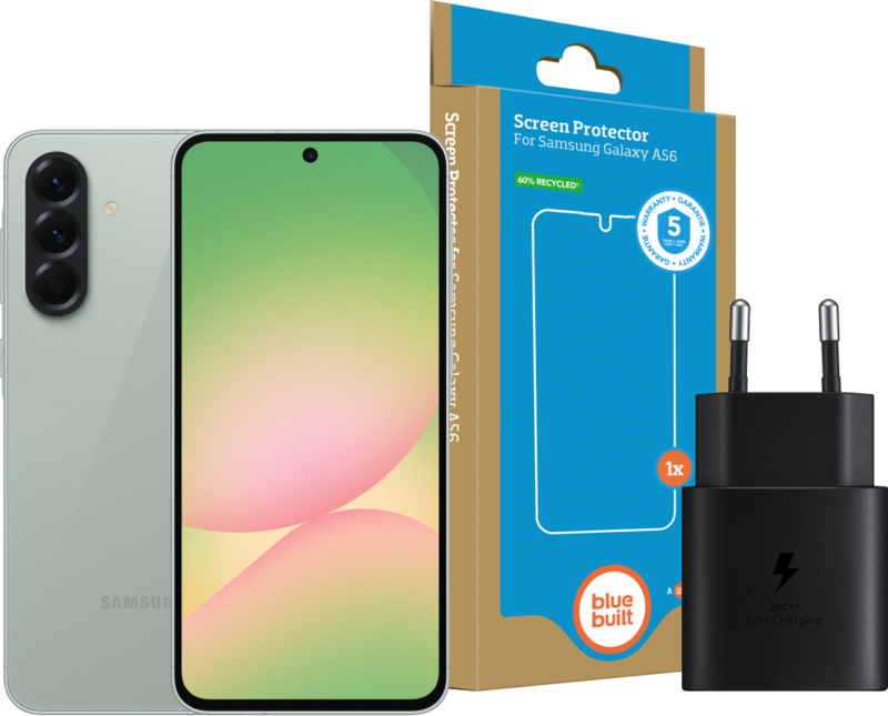 Samsung Galaxy A56 128GB Groen 5G + Basis Accessoirepakket