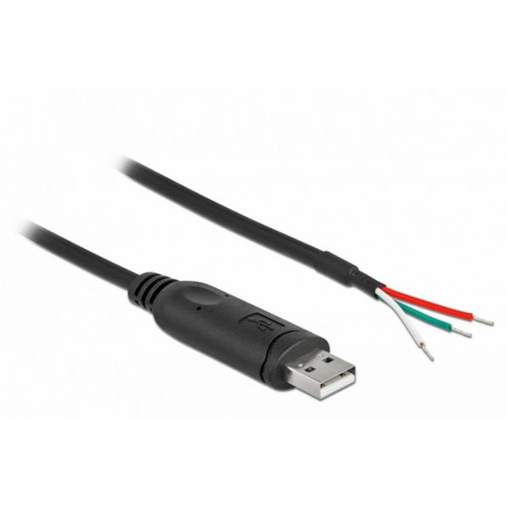Delock USB-kabel USB 2.0 USB-A stekker, Open kabeleinde 0.5 m Zwart 63497