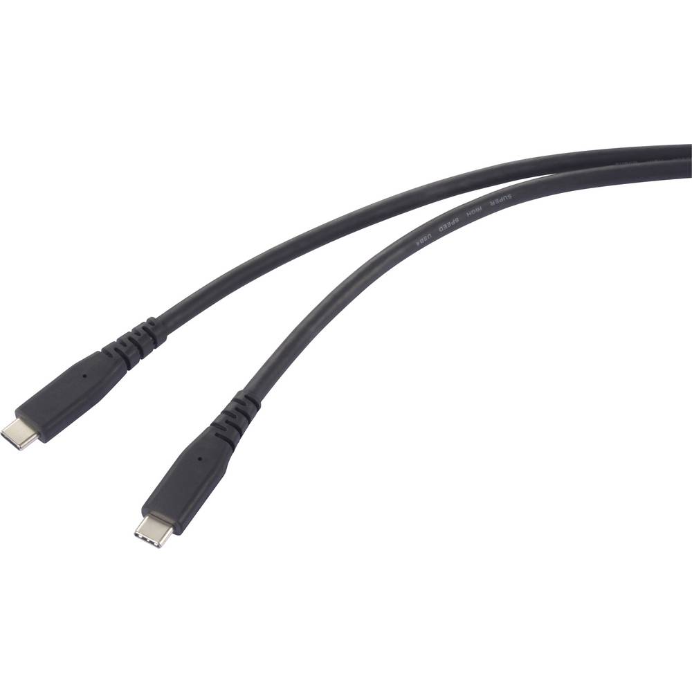 Renkforce USB-C-kabel USB 4.0 USB-C 0.5 m Zwart TPE-mantel RF-6662038