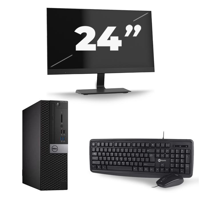 Dell Optiplex 5040 SFF - Intel Core i7-6e Generatie - 16GB RAM - 512GB SSD - Windows 11 + 1x 24 inch Monitor
