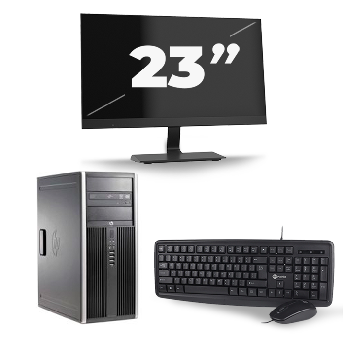 HP Compaq Elite 8300 Micro Tower - Intel Core i7-3e Generatie - 16GB RAM - 512GB SSD - Windows 10 + 1x 23 inch Monitor