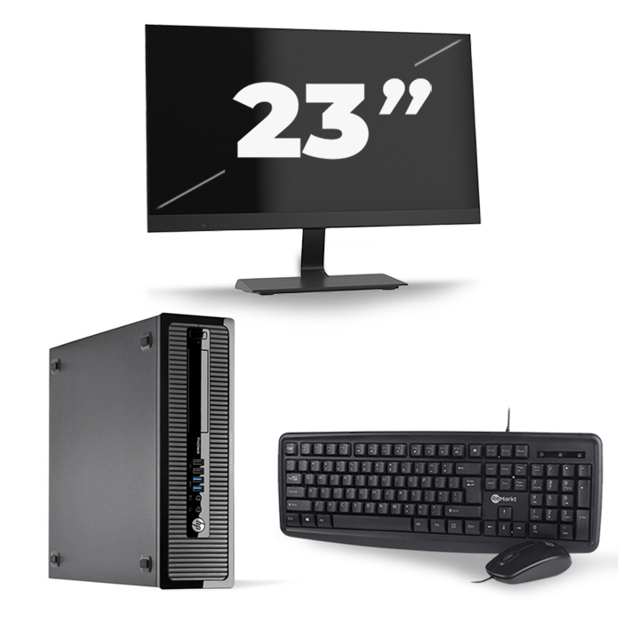 HP ProDesk 400 G1 SFF - Intel Core i3-4e Generatie - 8GB RAM - 128GB SSD - Windows 10 + 1x 23 inch Monitor