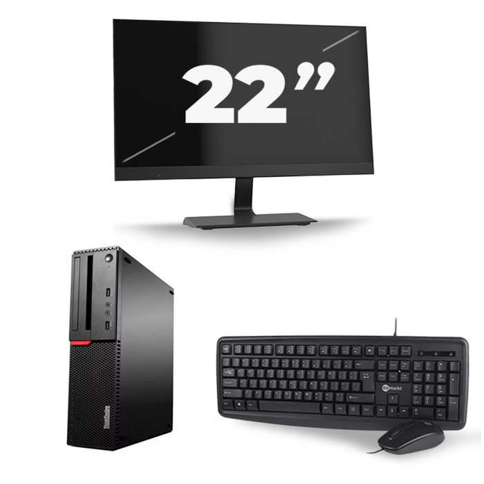 Lenovo ThinkCentre M700 SFF - Intel Core i5-6e Generatie - 8GB RAM - 256GB SSD - Windows 11 + 1x 22 inch Monitor