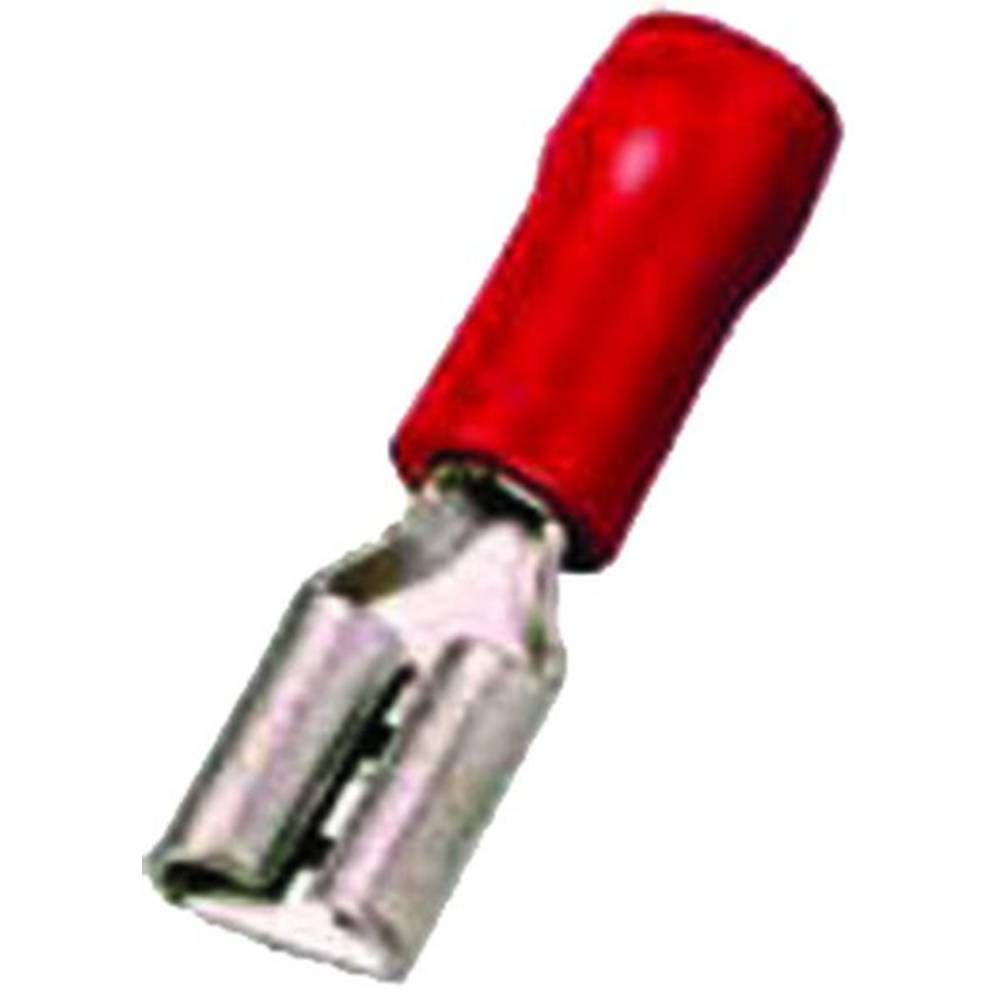 Intercable IC Geïs. vlaksteekhuls 0,5-1mm2 2,8 x 0,8 rood Messing