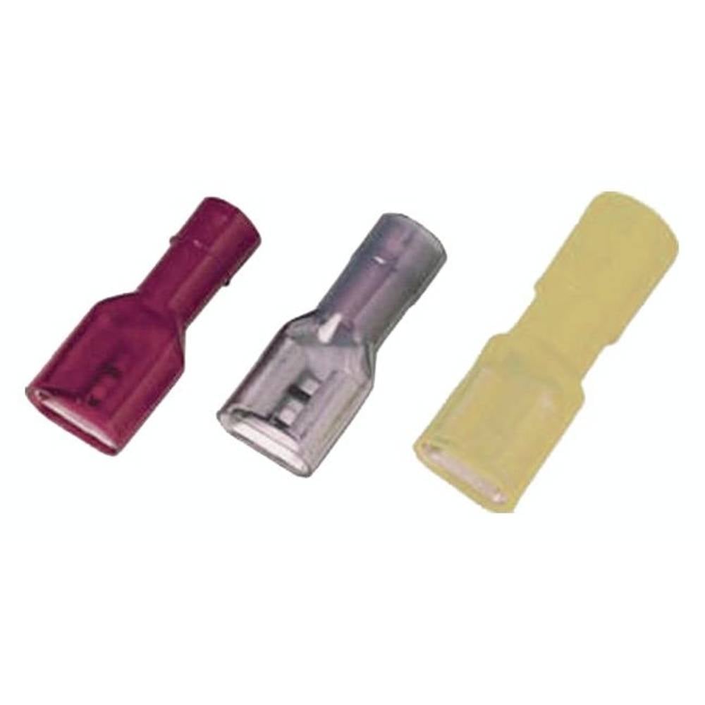 Intercable IC Voll.geïs. vlaksteekhuls 0,5-1mm2 2,8x0,8 rood Messing