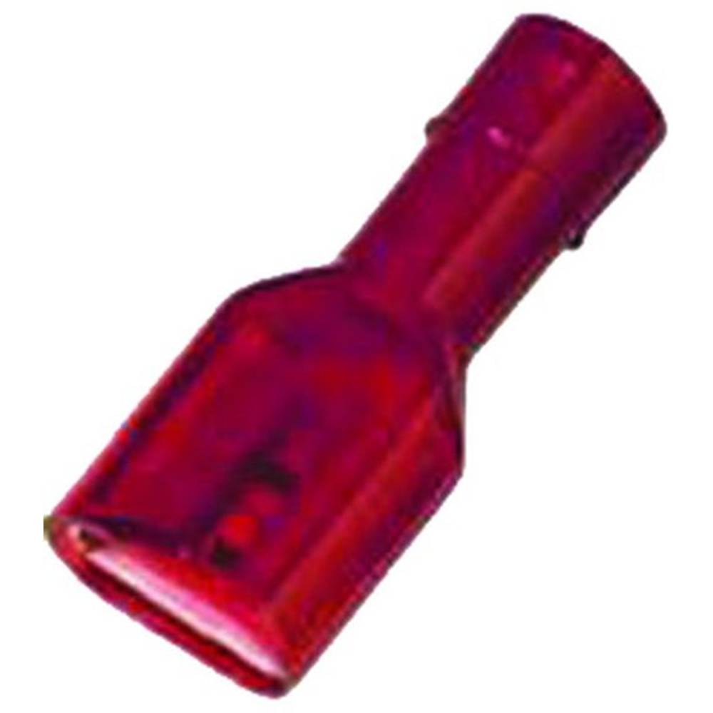 Intercable IC Voll.geïs. vlaksteekhuls 0,5-1mm2 4,8x0,8 rood Messing