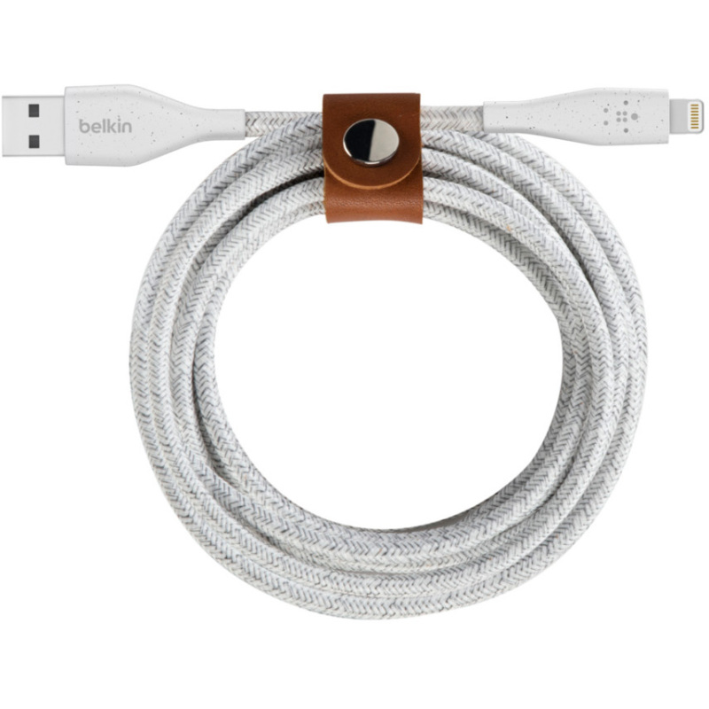 Belkin DuraTek Plus Lightning/USB-A-kabel met leren bandje Kabel