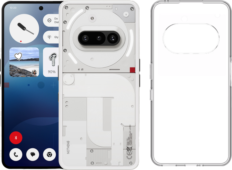 Nothing Tech Nothing Phone (3a) 128GB Wit 5G + Just in Case Back Cover Transparant