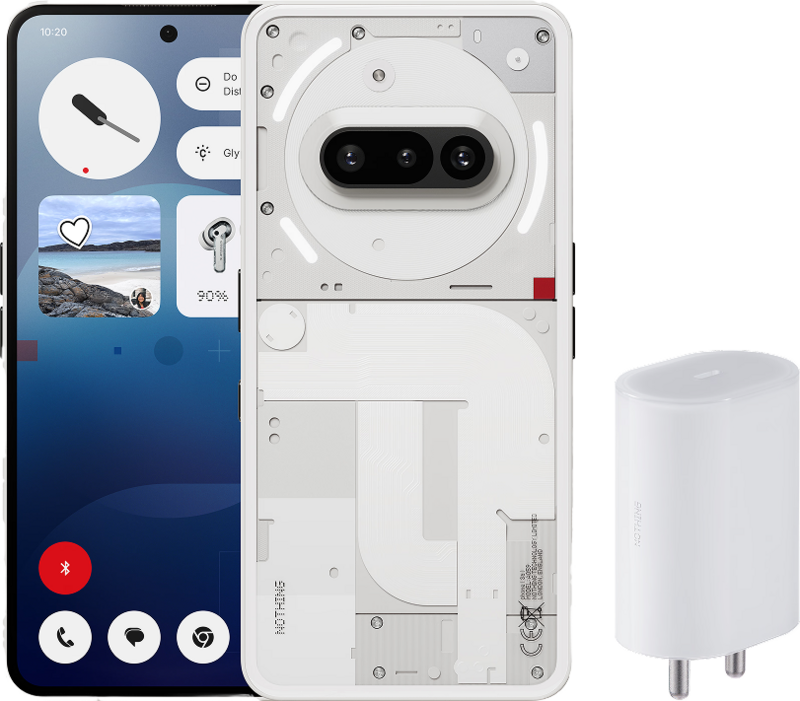 Nothing Tech Nothing Phone (3a) 256GB Wit 5G + Nothing Power Delivery Oplader 45W Wit