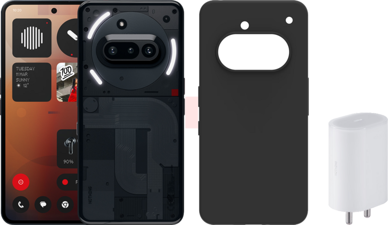 Nothing Tech Nothing Phone (3a) 256GB Zwart 5G + Accessoirepakket