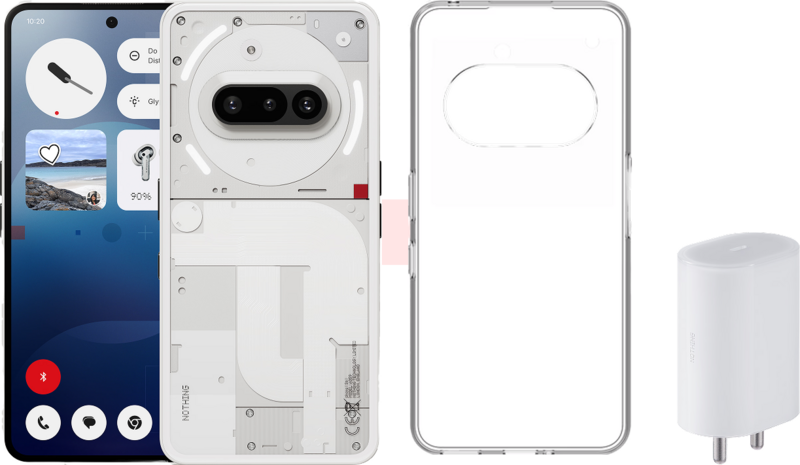 Nothing Tech Nothing Phone (3a) 256GB Wit 5G + Accessoirepakket
