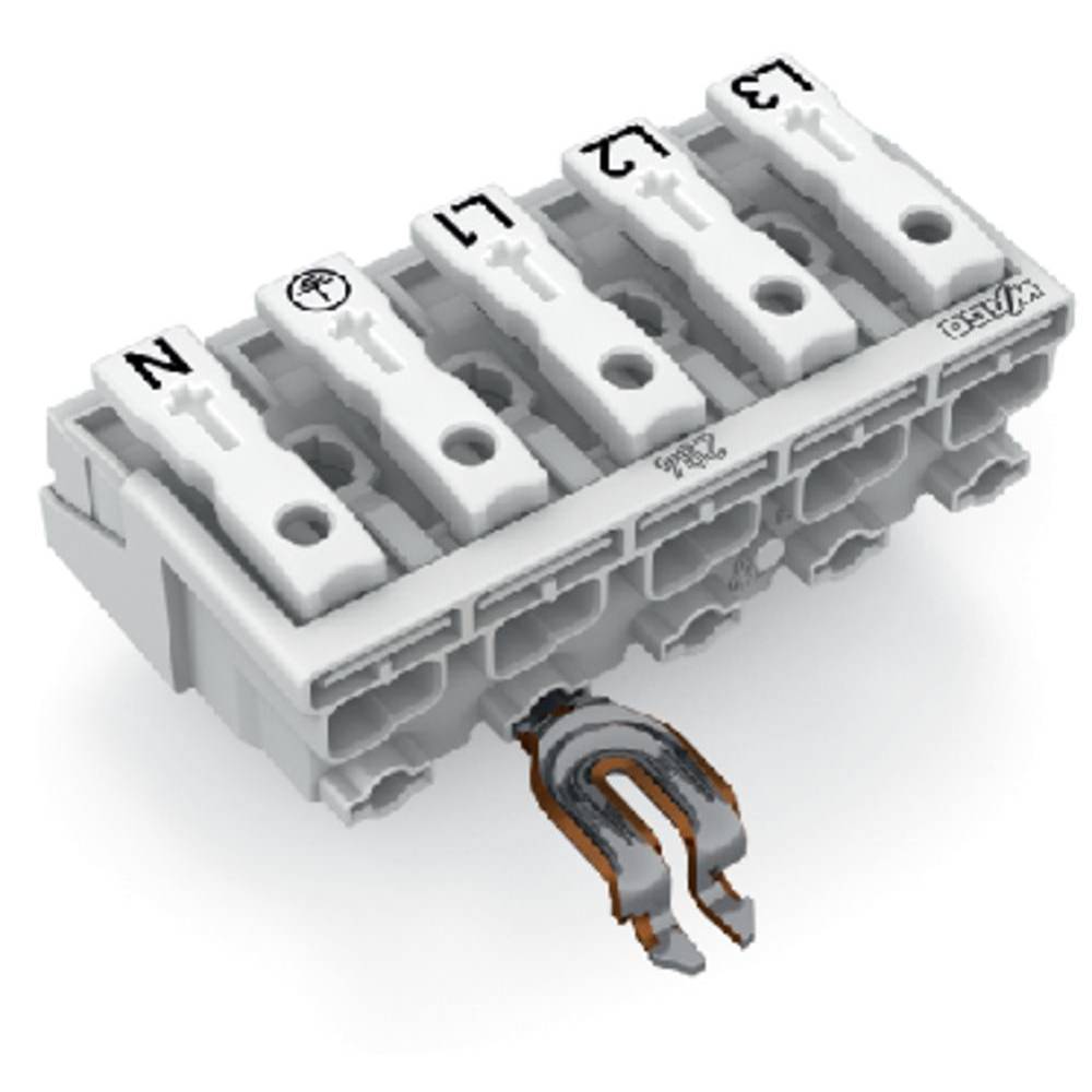 WAGO 294-5315  GmbH & Co. KG Netaansluitingsklem Flexibel: - Massief: 0.5-1.5 mm² Aantal polen: 5 250 stuk(s) Wit