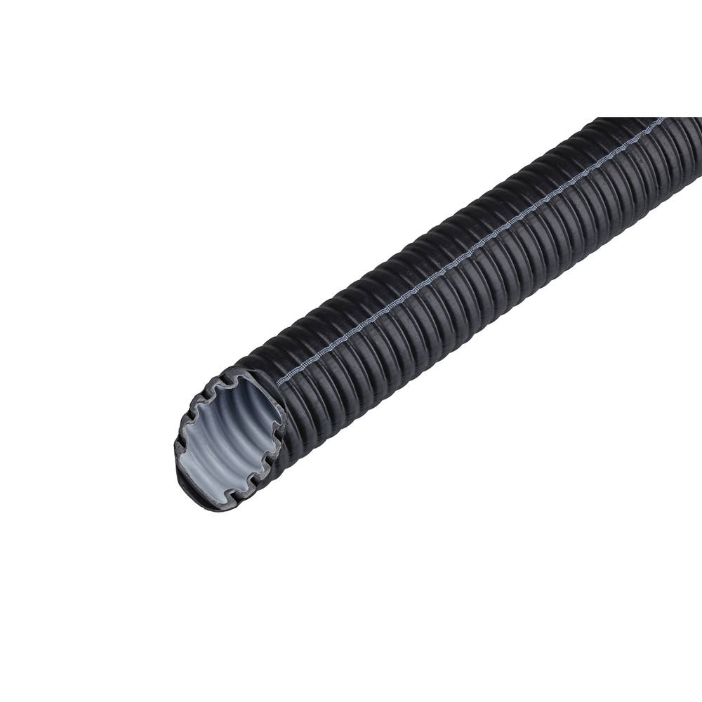 Fränkische Rohrwerke 25510040 FFKuS-EM-F-LS0H 40sw Beschermslang (ribbelslang) Zwart 25 m