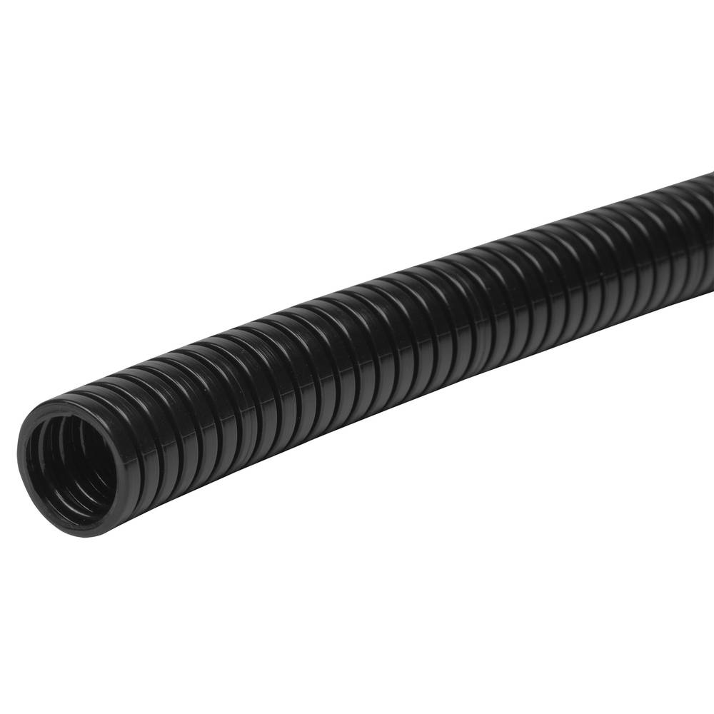 Fränkische Rohrwerke 3000002900 FPESF-29B.50 Beschermslang (ribbelslang) Zwart 50 m