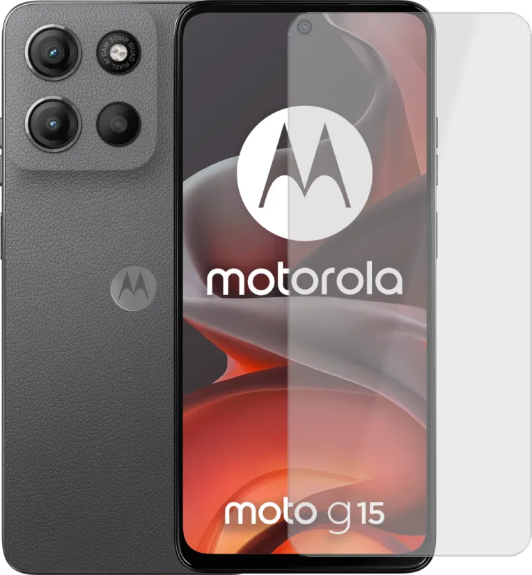 Motorola Moto G15 128GB Grijs 4G + Just in Case Tempered Glass Screenprotector