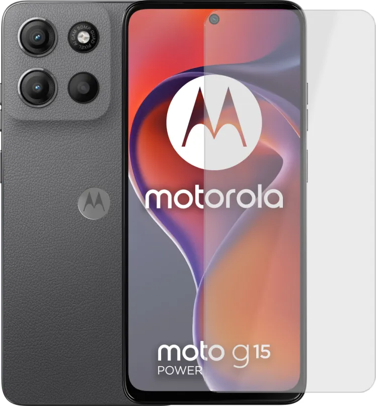 Motorola Moto G15 Power 256GB Grijs 4G + Just in Case Tempered Glass Screenprotector