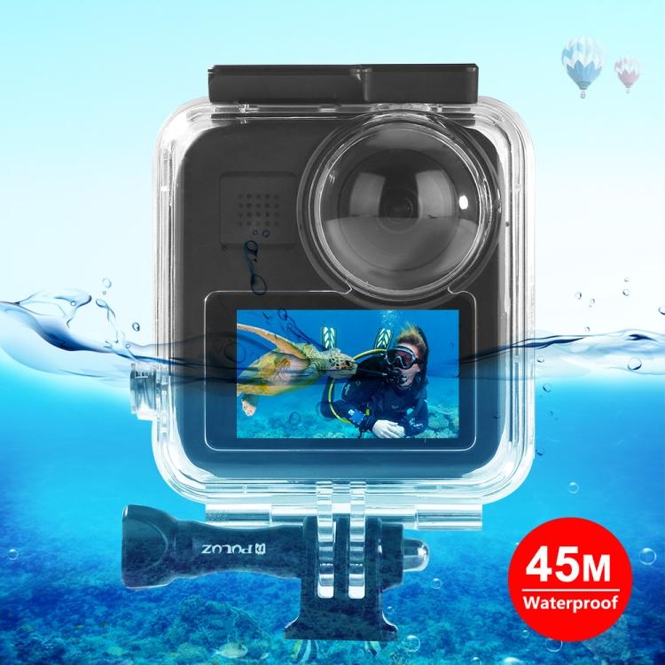 Sunsky-Spare Parts PULUZ 45m onderwater waterdichte behuizing duikkoffer voor GoPro MAX, met gesp basismontage en schroef
