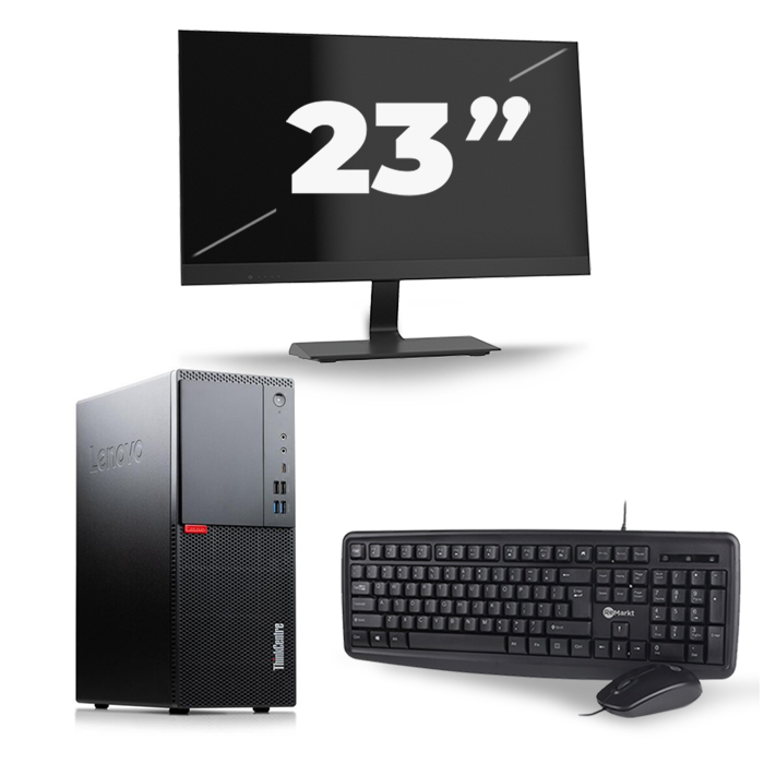 Lenovo ThinkCentre M720t Tower - Intel Core i5-8e Generatie - 16GB RAM - 512GB SSD - Windows 11 + 1x 23 inch Monitor