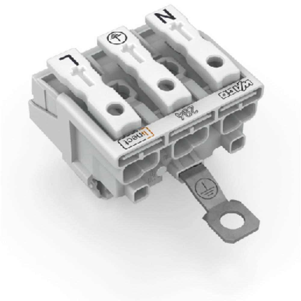 WAGO 294-8413  GmbH & Co. KG Netaansluitingsklem Flexibel: - Massief: 0.5-2.5 mm² Aantal polen: 3 500 stuk(s) Wit