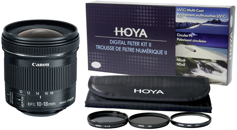 Canon EF-S 10-18mm f/4.5-5.6 IS STM + Hoya Digital Filter In