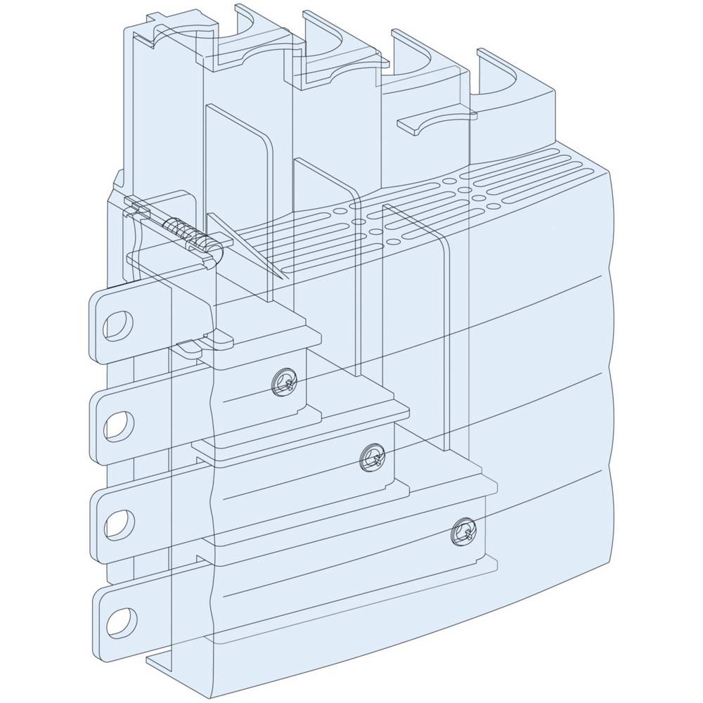 Schneider Electric PrismaSeT-P, voedingsblok, Compact NSX100-250/Compact INS250 4-polig, boven 1 stuk(s)