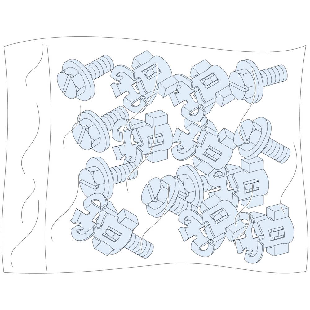 Schneider Electric PrismaSeT-P, schroeven met moeren, voor basisframe, (20 stuks) 1 stuk(s)