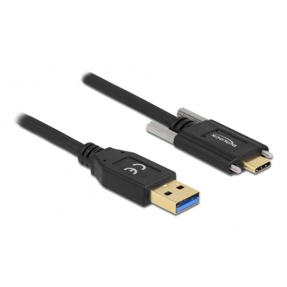 Delock USB-kabel USB 3.2 Gen2 USB-A stekker, USB-C stekker 0.50 m Zwart 84007