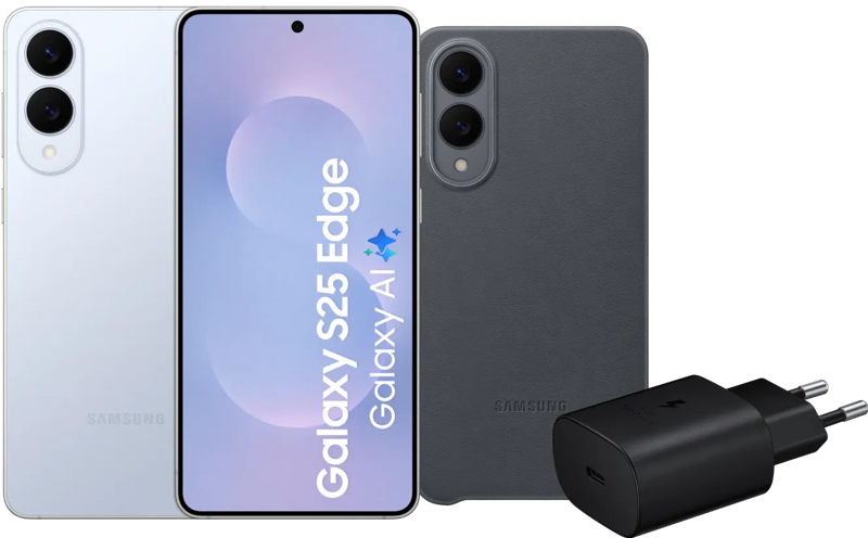 Samsung Galaxy S25 Edge 256GB Blauw 5G + Accessoirepakket