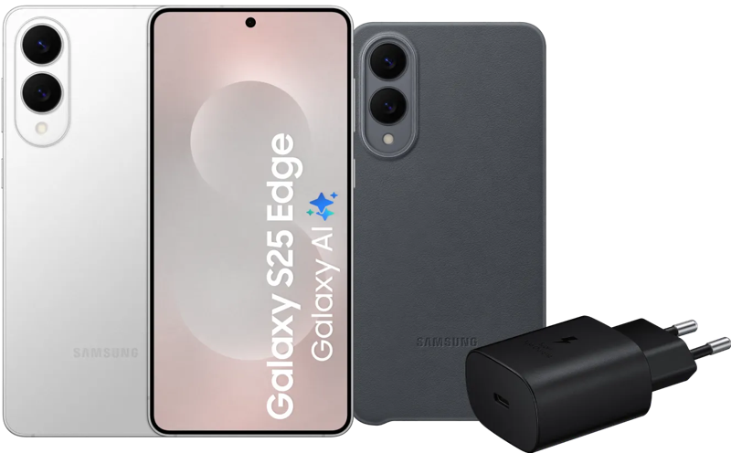 Samsung Galaxy S25 Edge 512GB Zilver 5G + Accessoirepakket