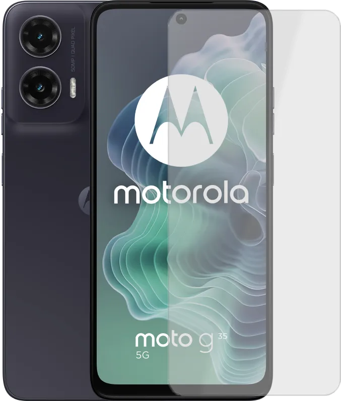 Motorola Moto G35 128GB Zwart 5G + Just in Case Tempered Glass Screenprotector