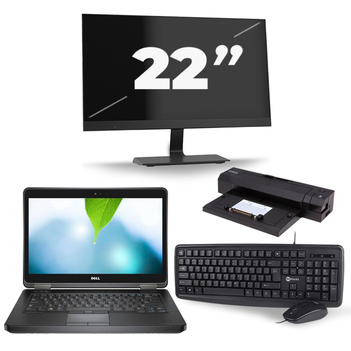 Dell Latitude E5440 - Intel Core i5-4e Generatie - 14 inch - 8GB RAM - 256GB SSD - Windows 11 + 1x 22 inch Monitor