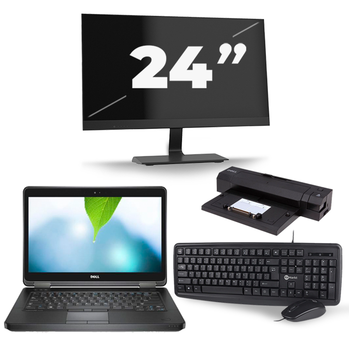 Dell Latitude E5440 - Intel Core i5-4e Generatie - 14 inch - 8GB RAM - 256GB SSD - Windows 11 + 1x 24 inch Monitor