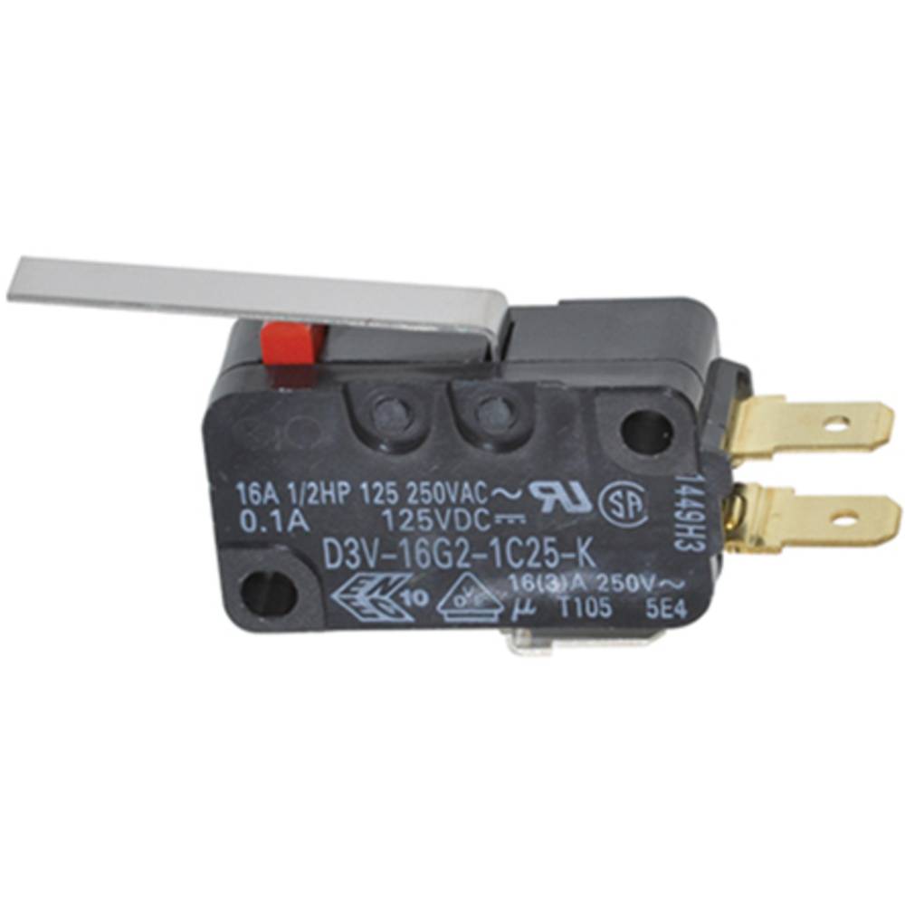 Omron D3V-16G2-1C25-K Microschakelaar 250 V/AC 16 A 1x aan/(aan) 1 stuk(s) Bag