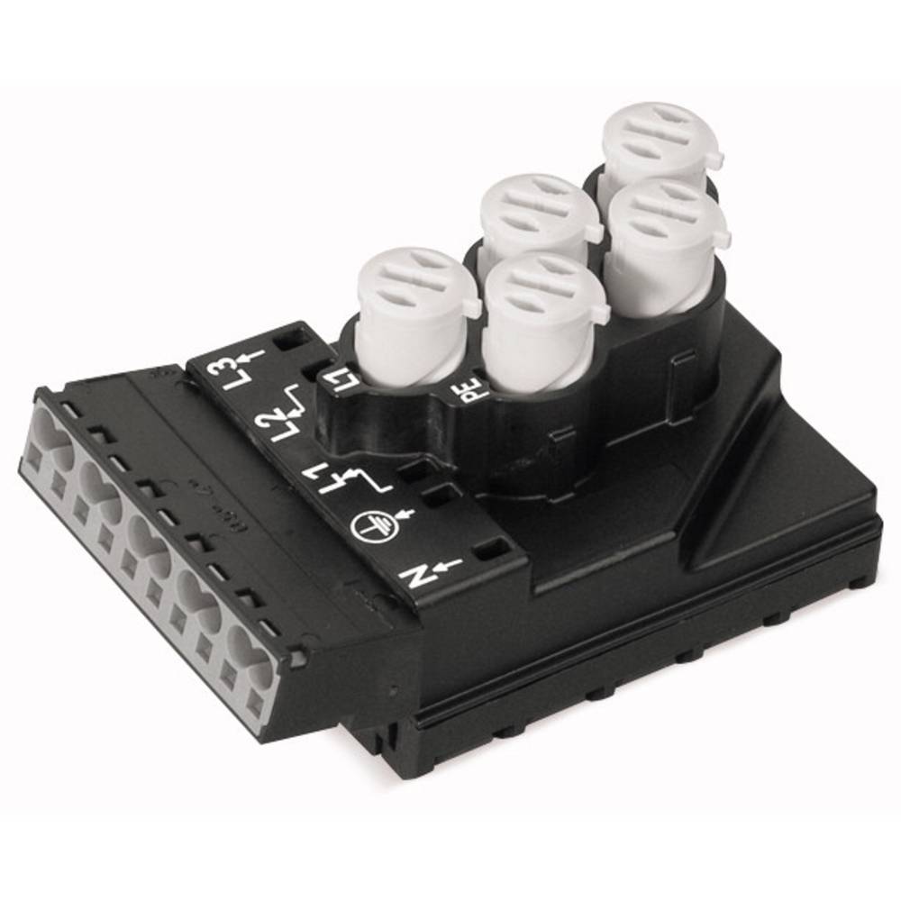 WAGO GmbH & Co. KG Voedingsmodule [Ronde kabel - Lintkabel] Totaal aantal polen: 5 Grijs 10 stuk(s)