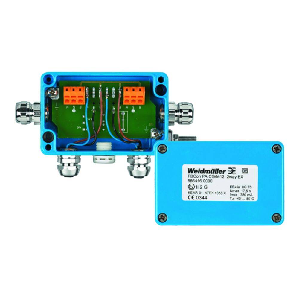 Weidmüller FBCON PA CG/M12 2WAY EX 8564160000 Passieve sensor/actorbox Profibus-PA standaardverdeler Eex(ia) 1 stuk(s)