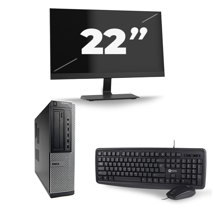Dell Optiplex 7010 Desktop - Intel Core i3-3e Generatie - 8GB RAM - 128GB SSD - Windows 10 + 1x 22 inch Monitor