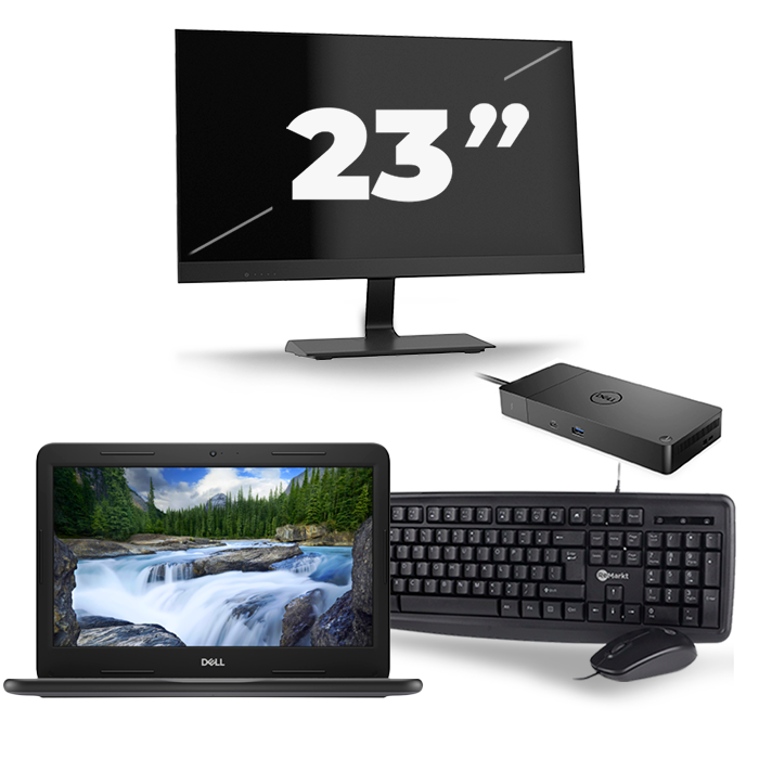 Dell Latitude 3300 - Intel Core i3-7e Generatie - 13 inch - 8GB RAM - 256GB SSD - Windows 11 + 1x 23 inch Monitor