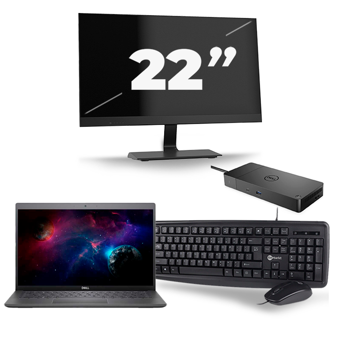 Dell Latitude 3301 - Intel Core i5-8e Generatie - 13 inch - 8GB RAM - 512GB SSD - Windows 11 + 1x 22 inch Monitor