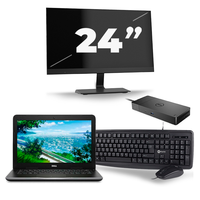 Dell Latitude 3380 - Intel Core i3-6e Generatie - 13 inch - 8GB RAM - 256GB SSD - Windows 11 + 1x 24 inch Monitor